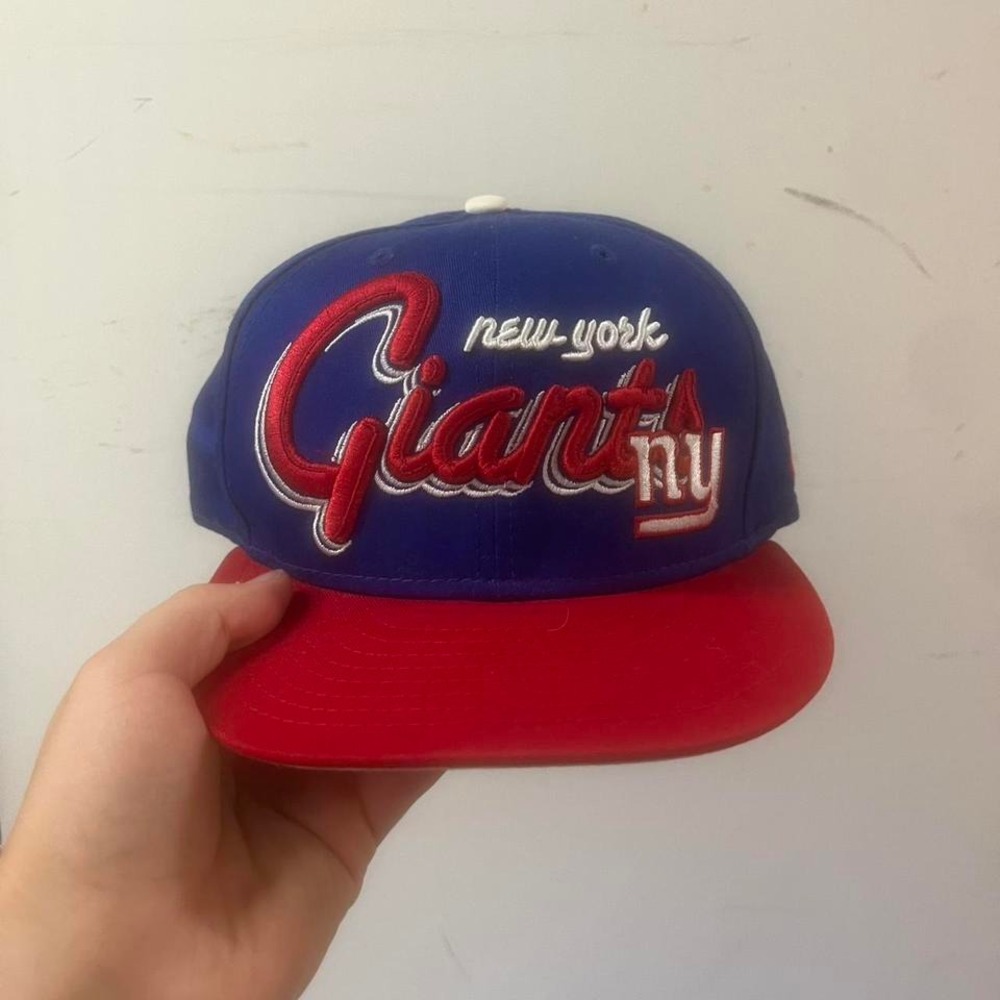 New York giants nfl embroidered script new‎ era snap back hat